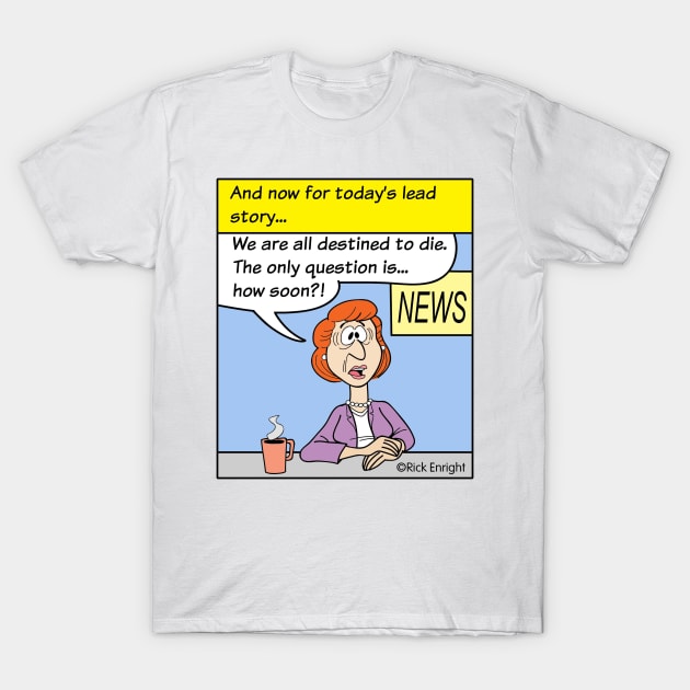 NEWS ALARM T-Shirt by AceToons